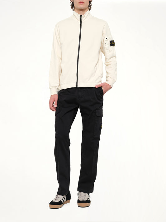 6100018 Zip Up Cardigan in Ivory