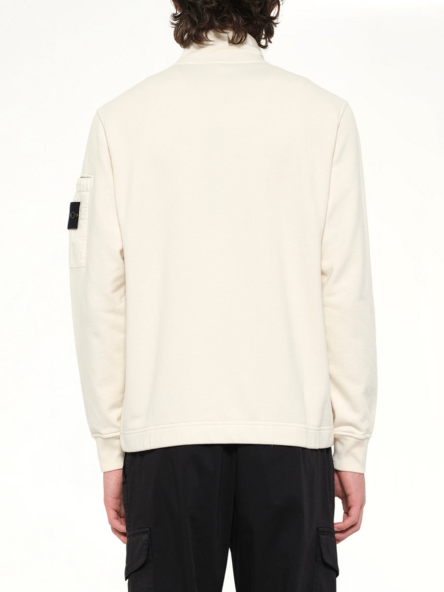 6100018 Zip Up Cardigan in Ivory