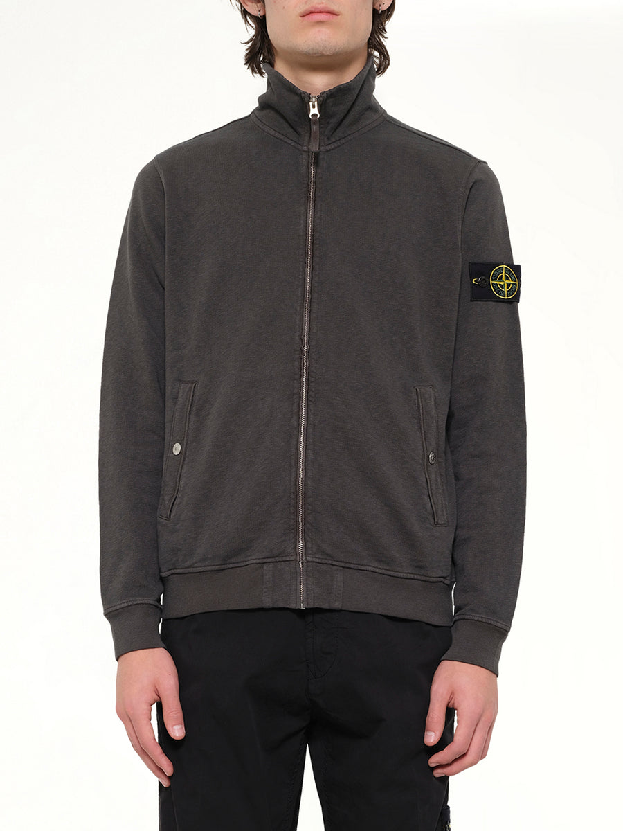 6100033 Zip Up Cardigan in Charcoal