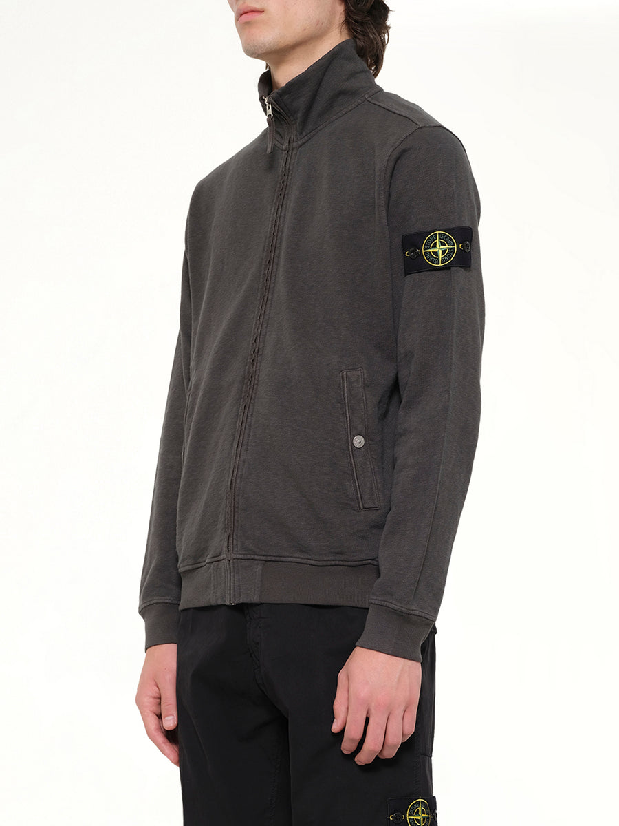 6100033 Zip Up Cardigan in Charcoal