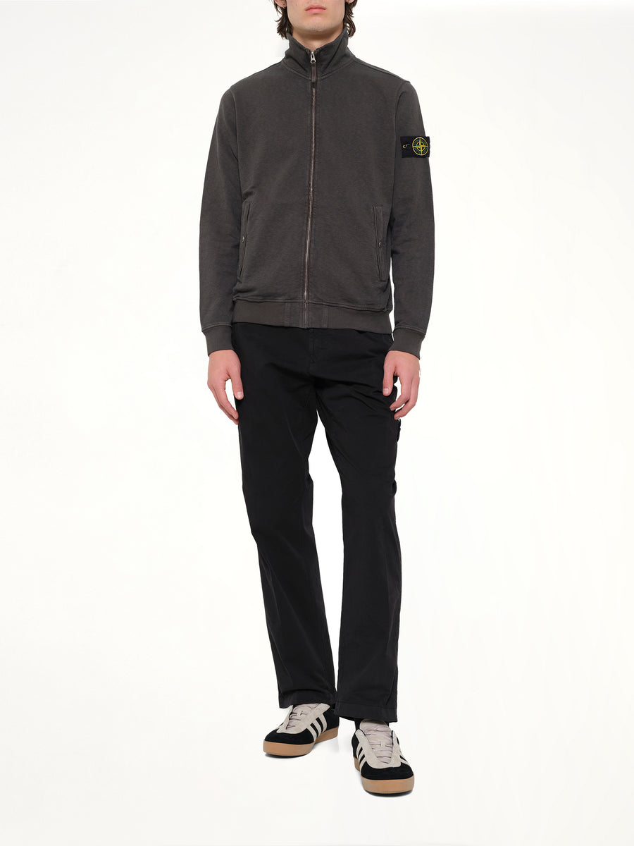 6100033 Zip Up Cardigan in Charcoal