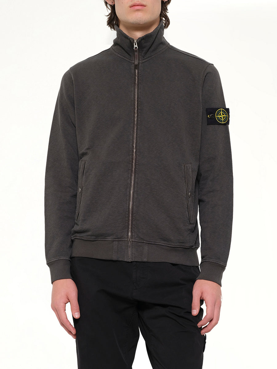 6100033 Zip Up Cardigan in Charcoal