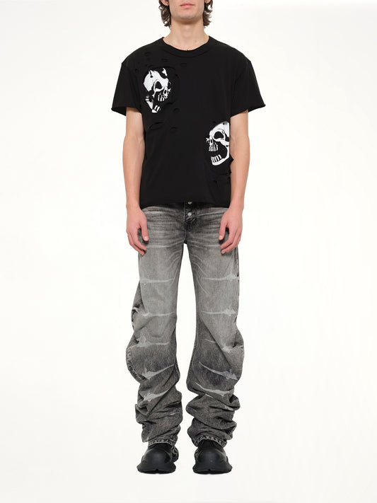 Dead Inside Double Layer T-Shirt in Black