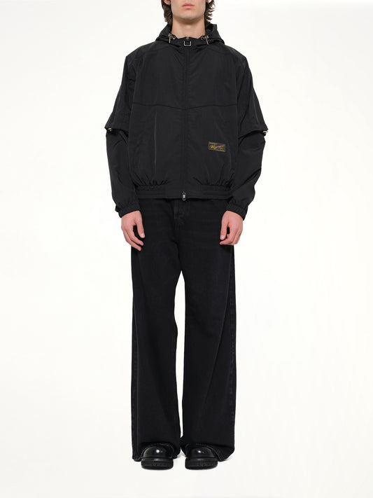 Detachable Sleeve Windbreaker in Black