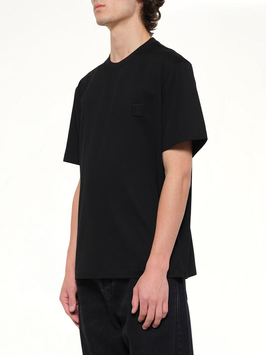 Flower Back Print T-Shirt in Black