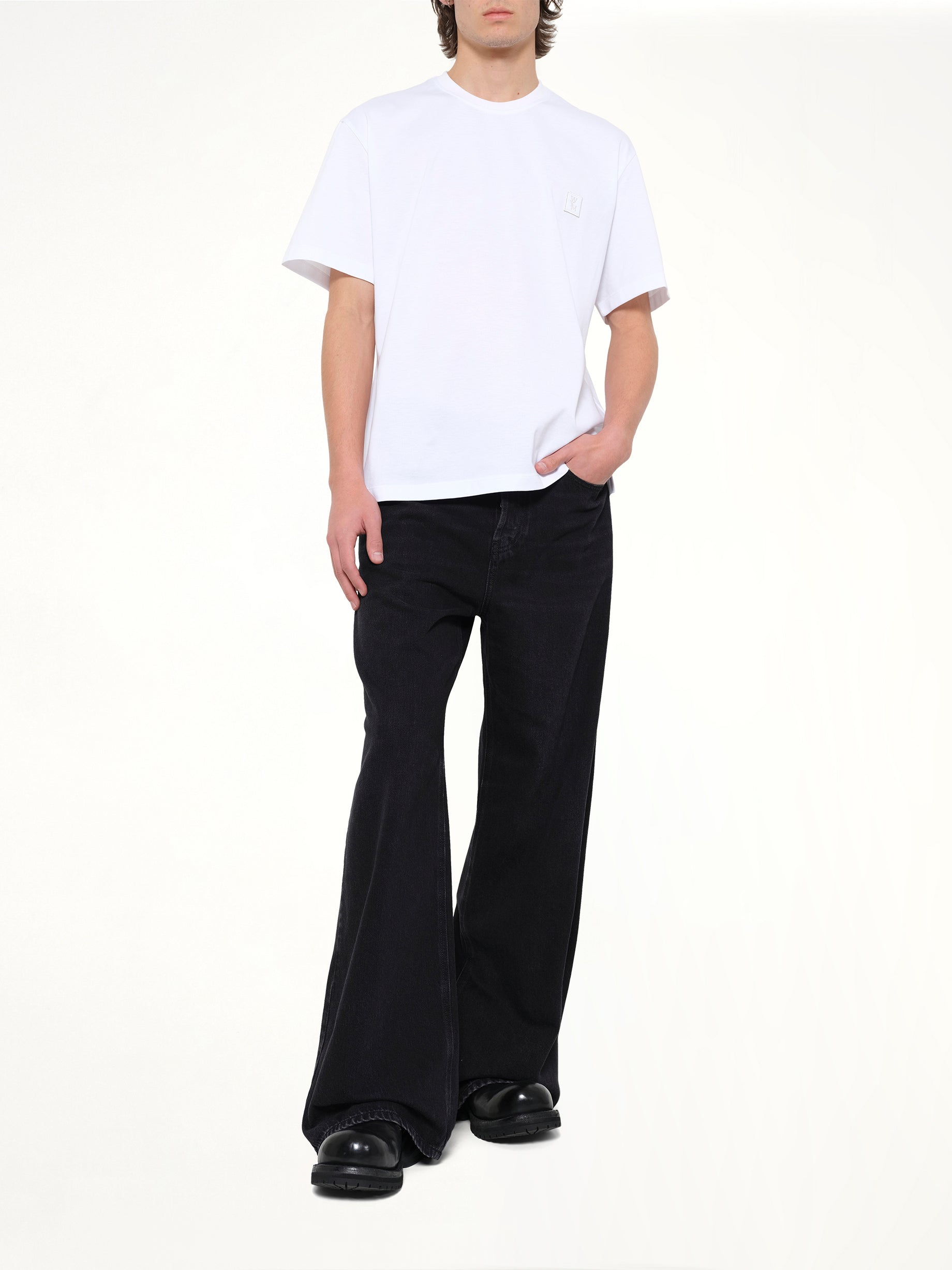 Flower Back Print T-Shirt in White