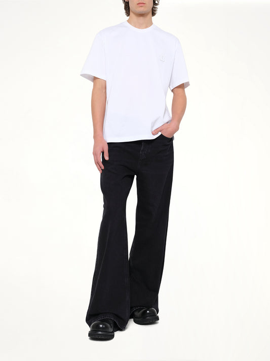 Flower Back Print T-Shirt in White