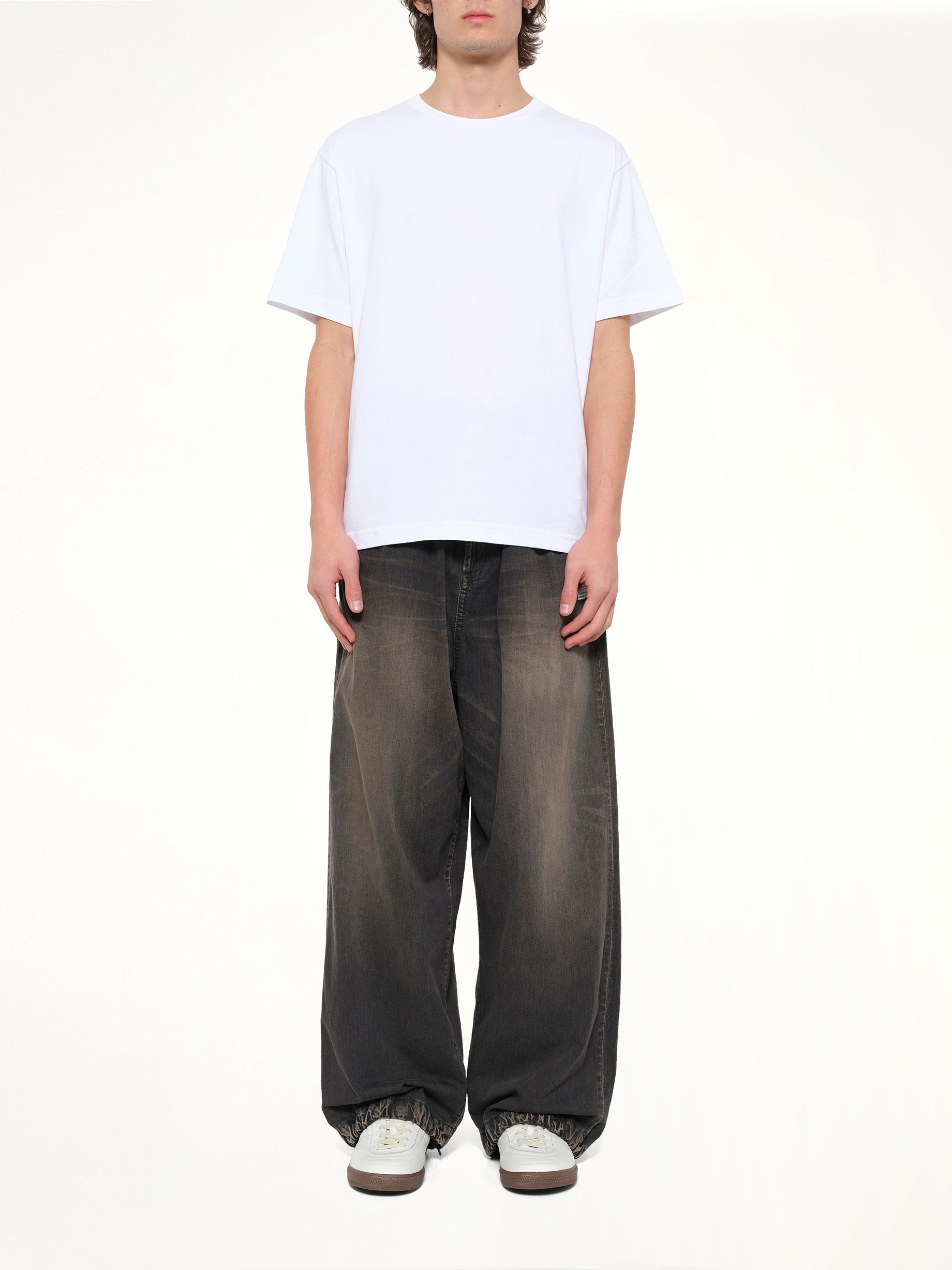 KENZO Gots Boke Flower 2.0 Embroidered Oversize T-Shirt in White Model View from MARAIS