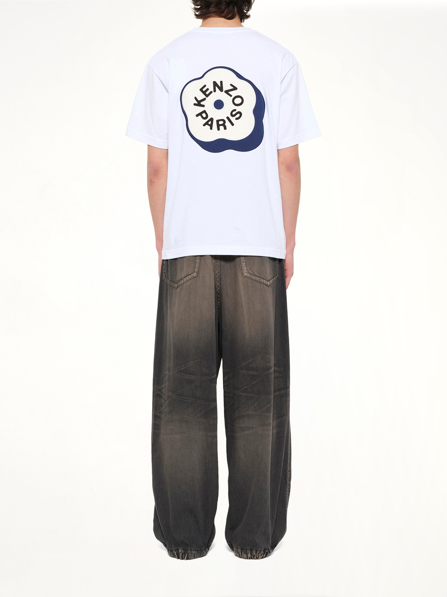 KENZO Gots Boke Flower 2.0 Embroidered Oversize T-Shirt in White from MARAIS
