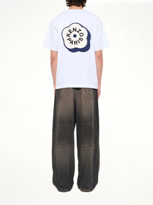 Gots Boke Flower 2.0 Embroidered Oversize T-Shirt in White