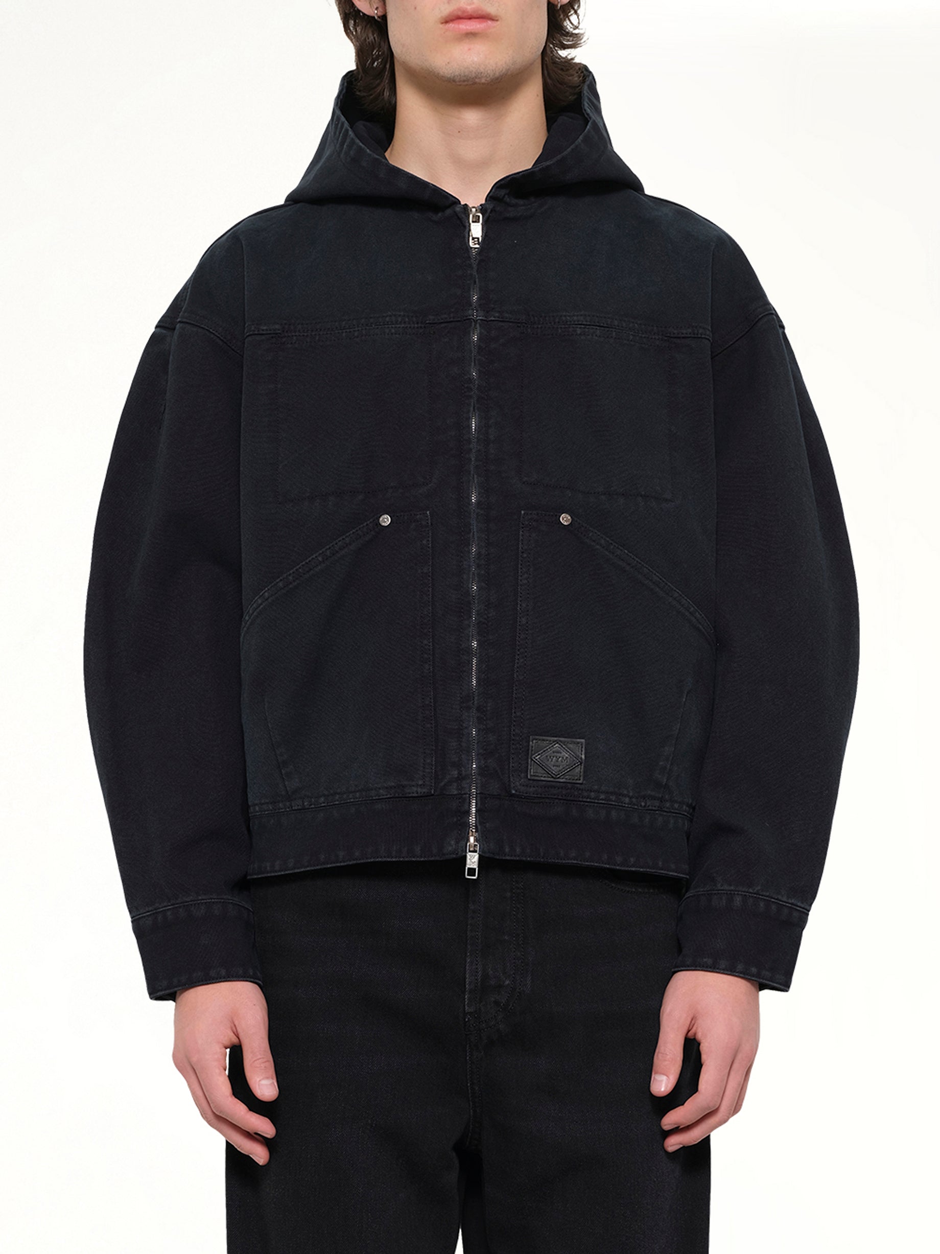 Hooded Work Jacket in Navy