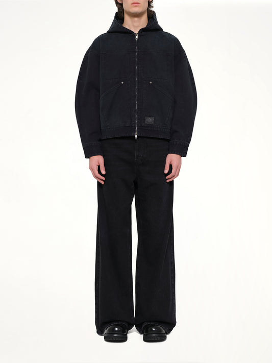 Hooded Work Jacket in Navy