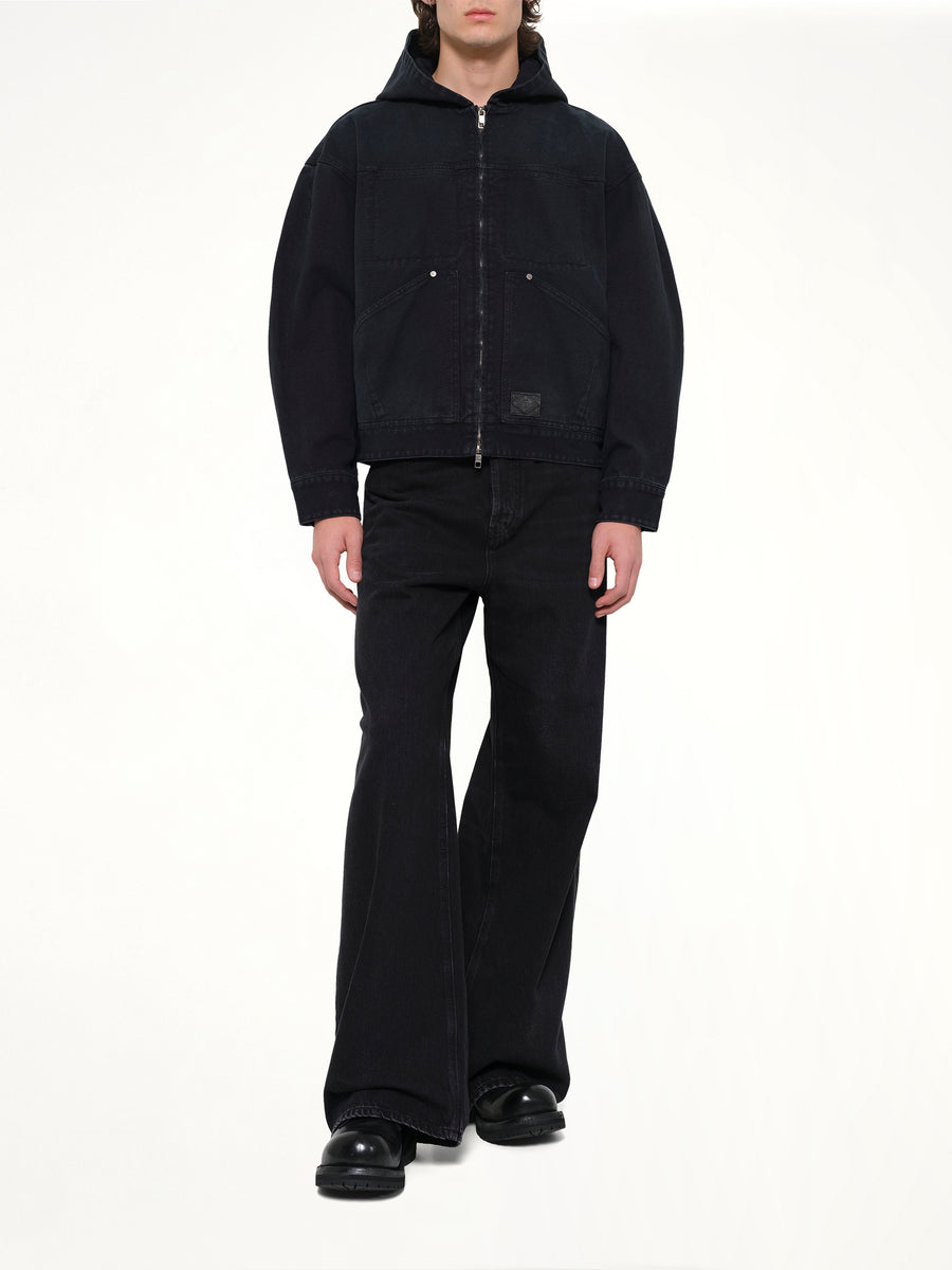 Hooded Work Jacket in Navy