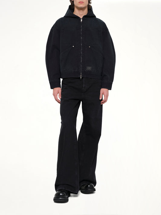 Hooded Work Jacket in Navy