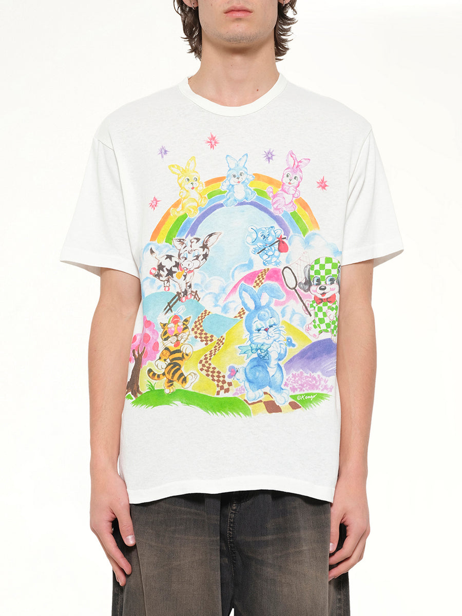 Kenzo Cartoon Classic T-Shirt in Off White