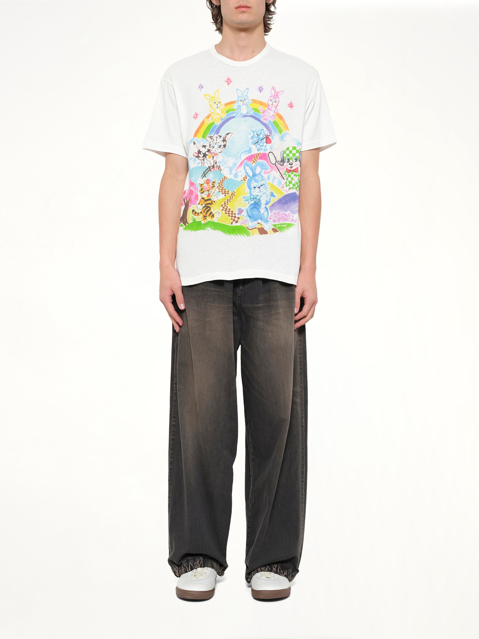 KENZO Kenzo Cartoon Classic T-Shirt in Off White Model View from MARAIS