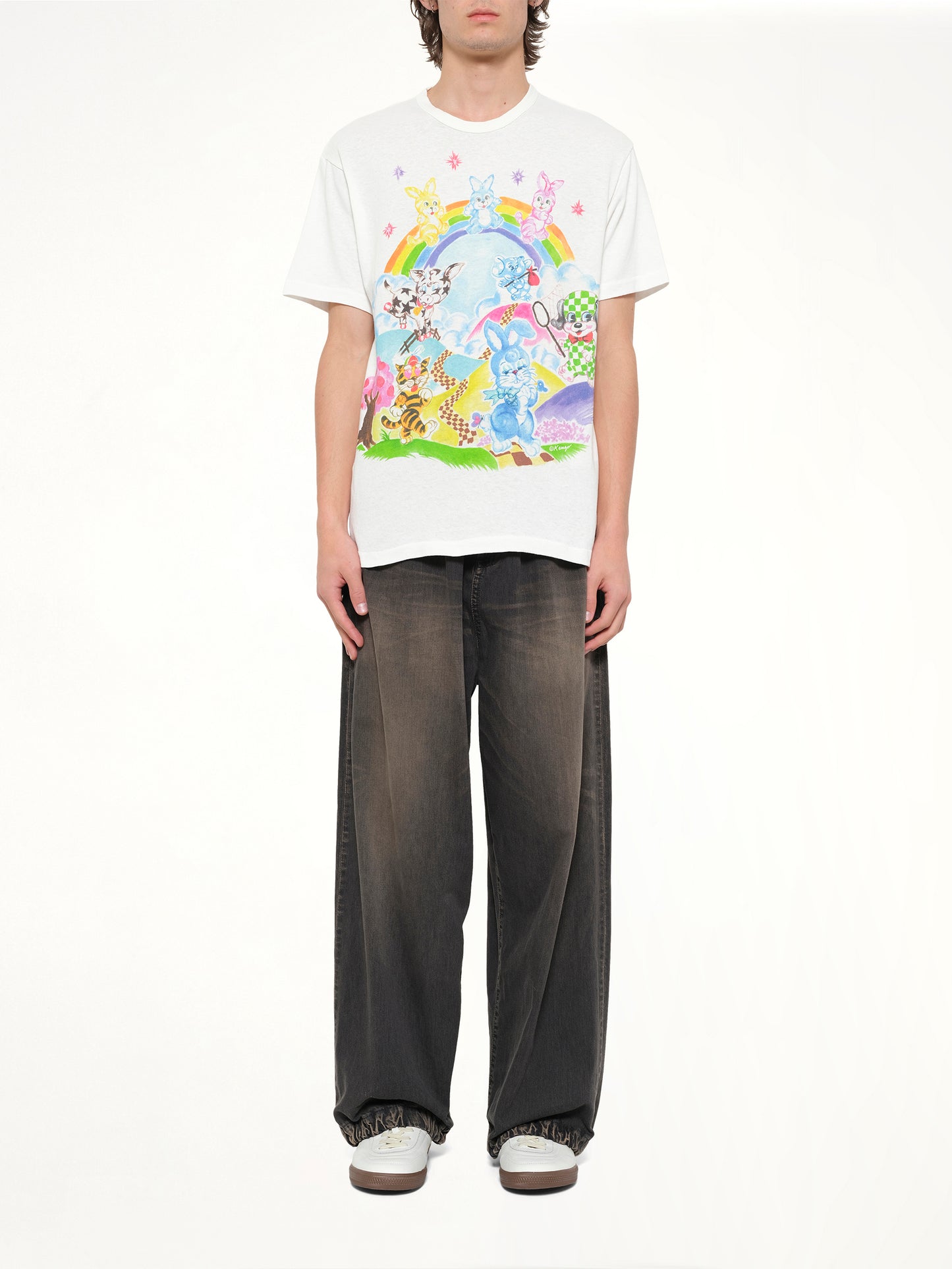 Kenzo Cartoon Classic T-Shirt in Off White