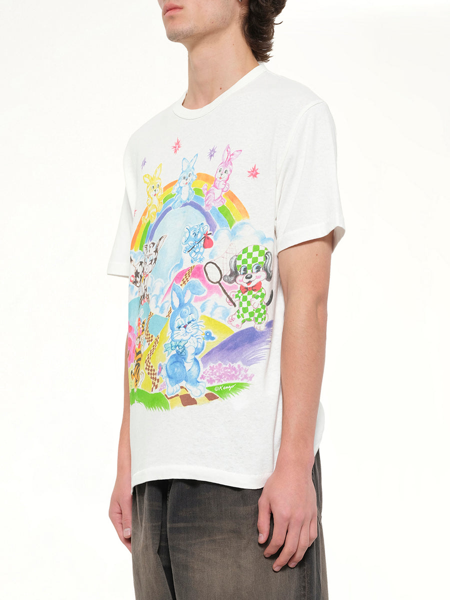 Kenzo Cartoon Classic T-Shirt in Off White
