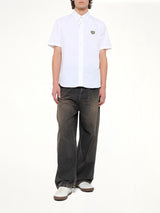 Kenzo Wild Tiger Crest Short Sleeve Shirt in White