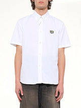Kenzo Wild Tiger Crest Short Sleeve Shirt in White