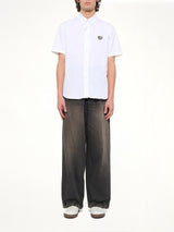 Kenzo Wild Tiger Crest Short Sleeve Shirt in White