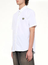 Kenzo Wild Tiger Crest Short Sleeve Shirt in White