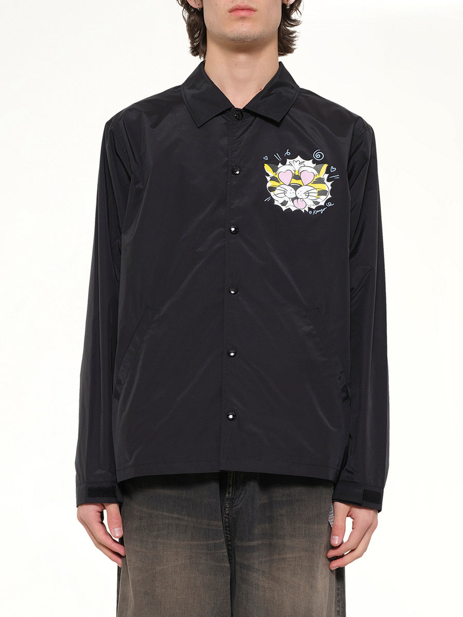 Kenzo Wild Tiger Light Coach Jacket in Black