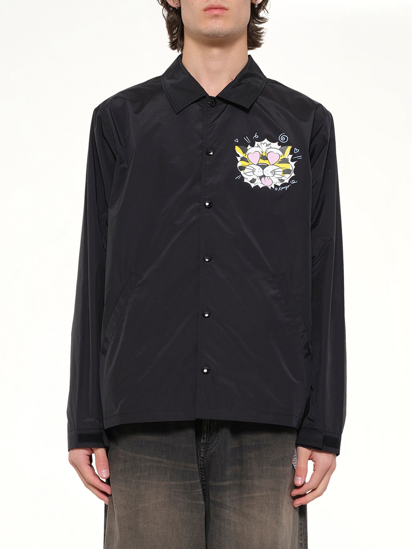Kenzo Wild Tiger Light Coach Jacket in Black