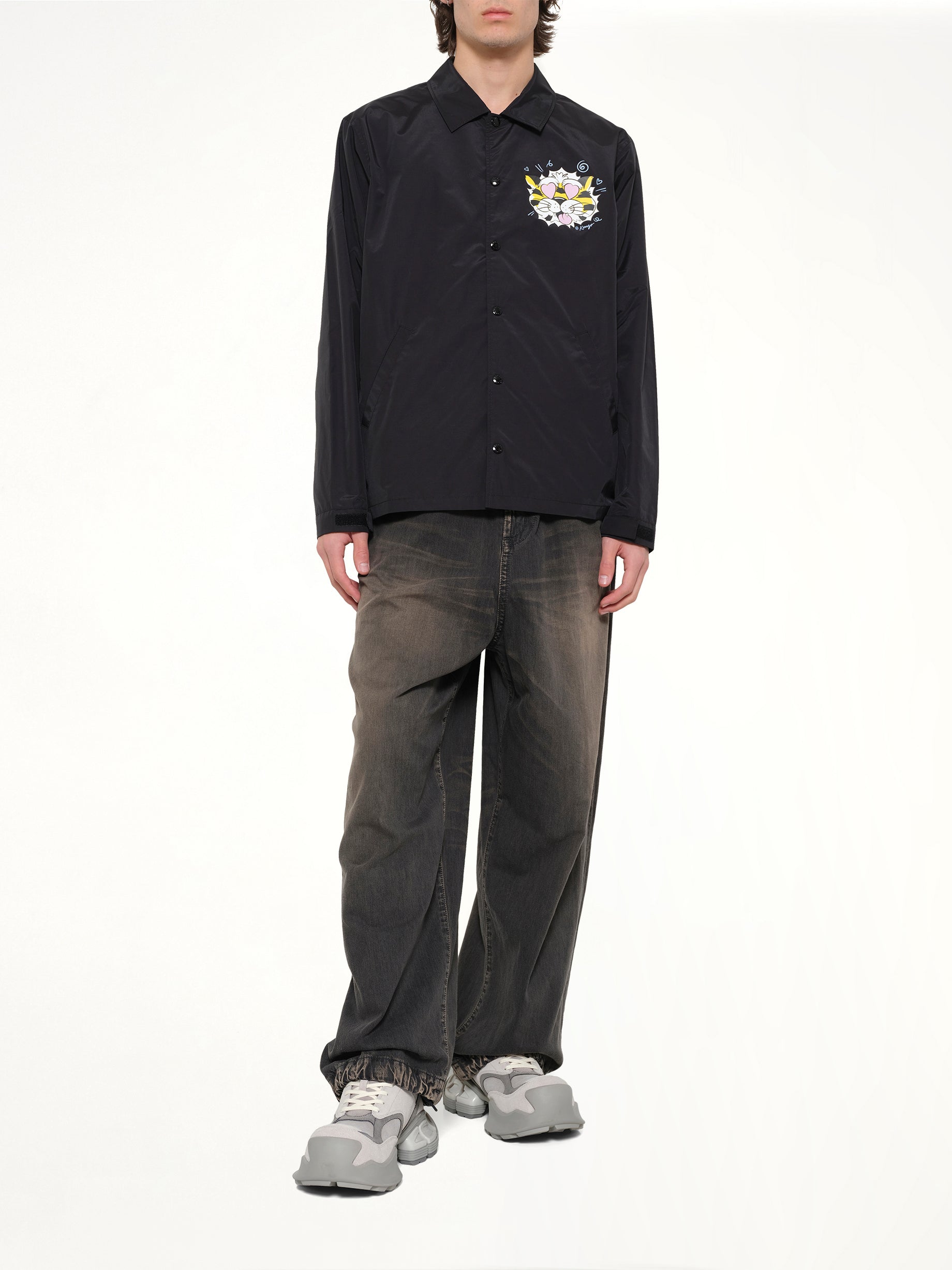 KENZO , Kenzo Wild Tiger Light Coach Jacket in Black Full Reference from MARAIS
