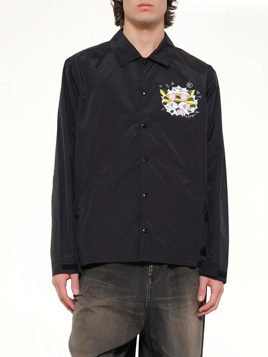 Kenzo Wild Tiger Light Coach Jacket in Black
