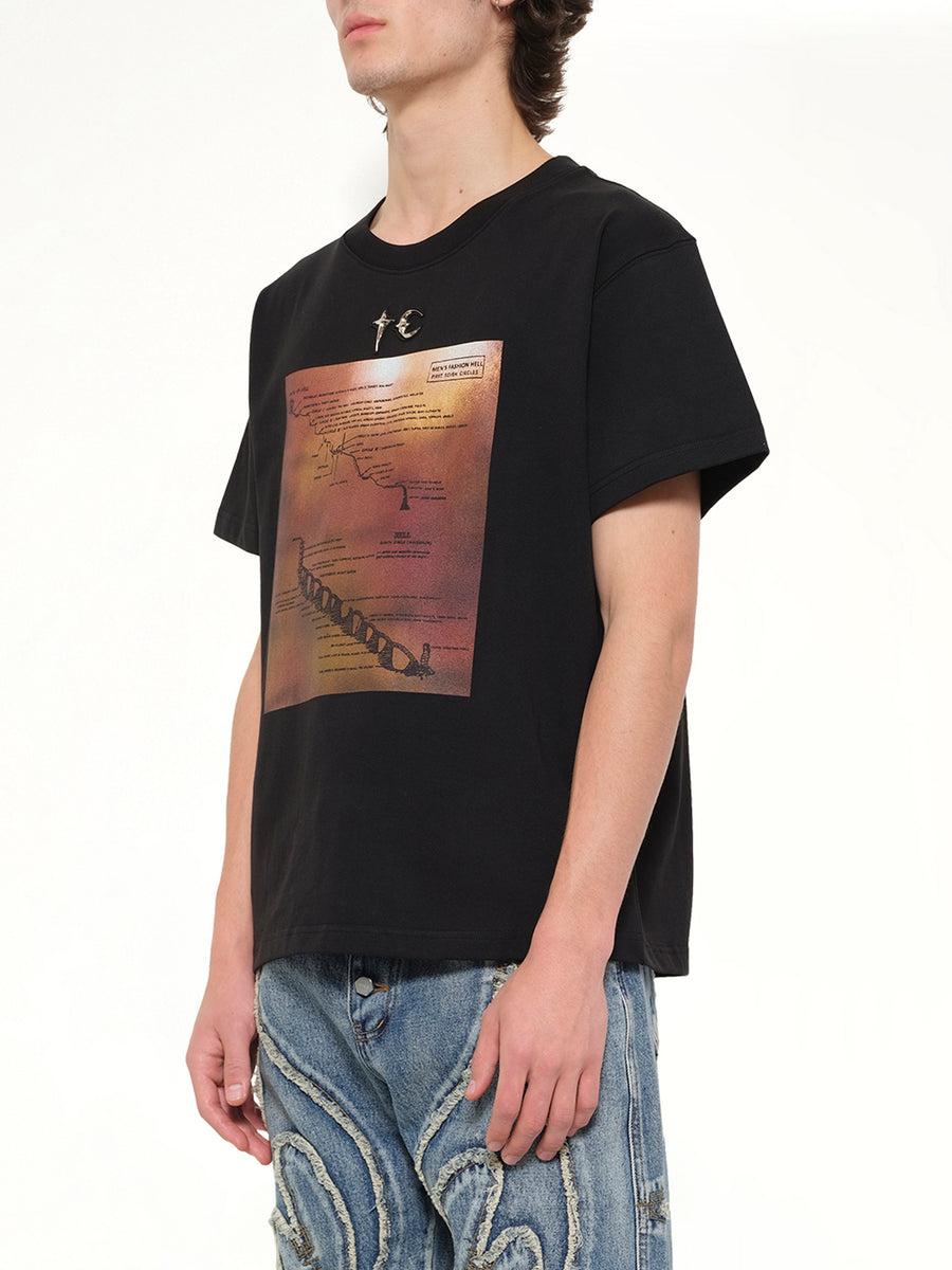 Men's Fashion Hell T-Shirt in Black