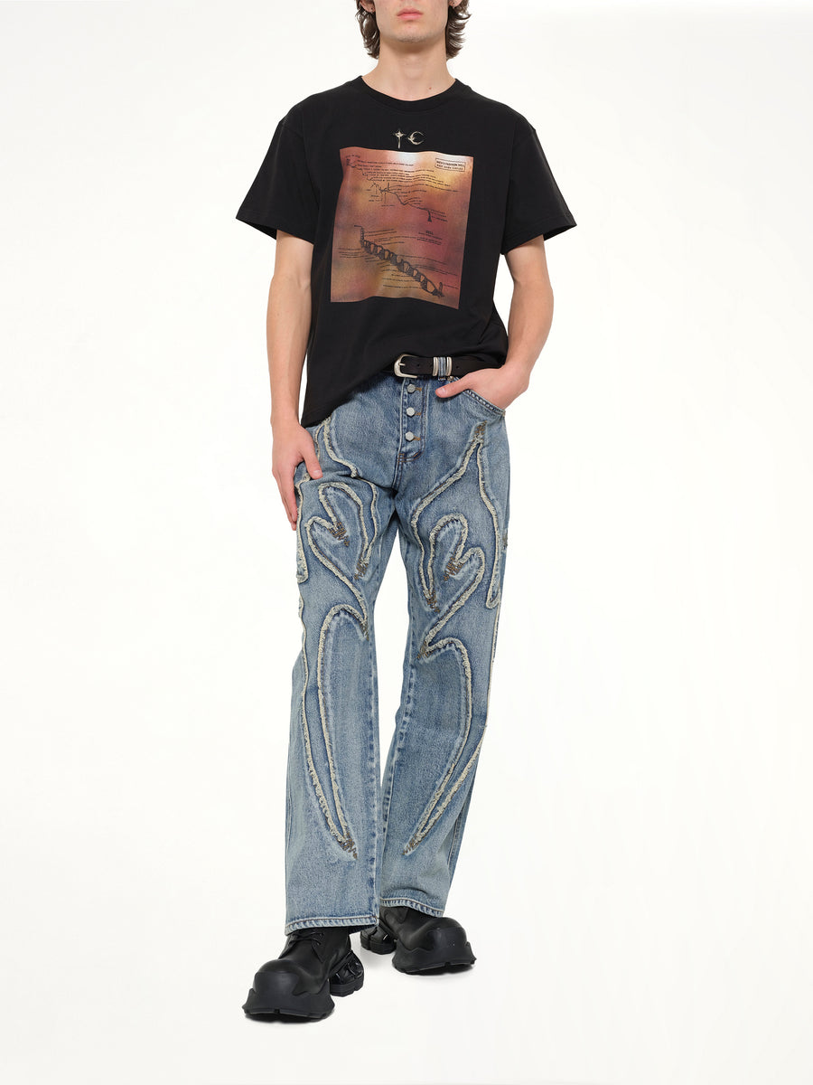 Men's Fashion Hell T-Shirt in Black