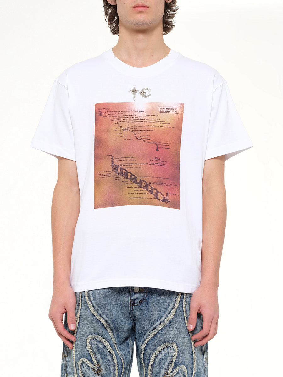 Men's Fashion Hell T-Shirt in White