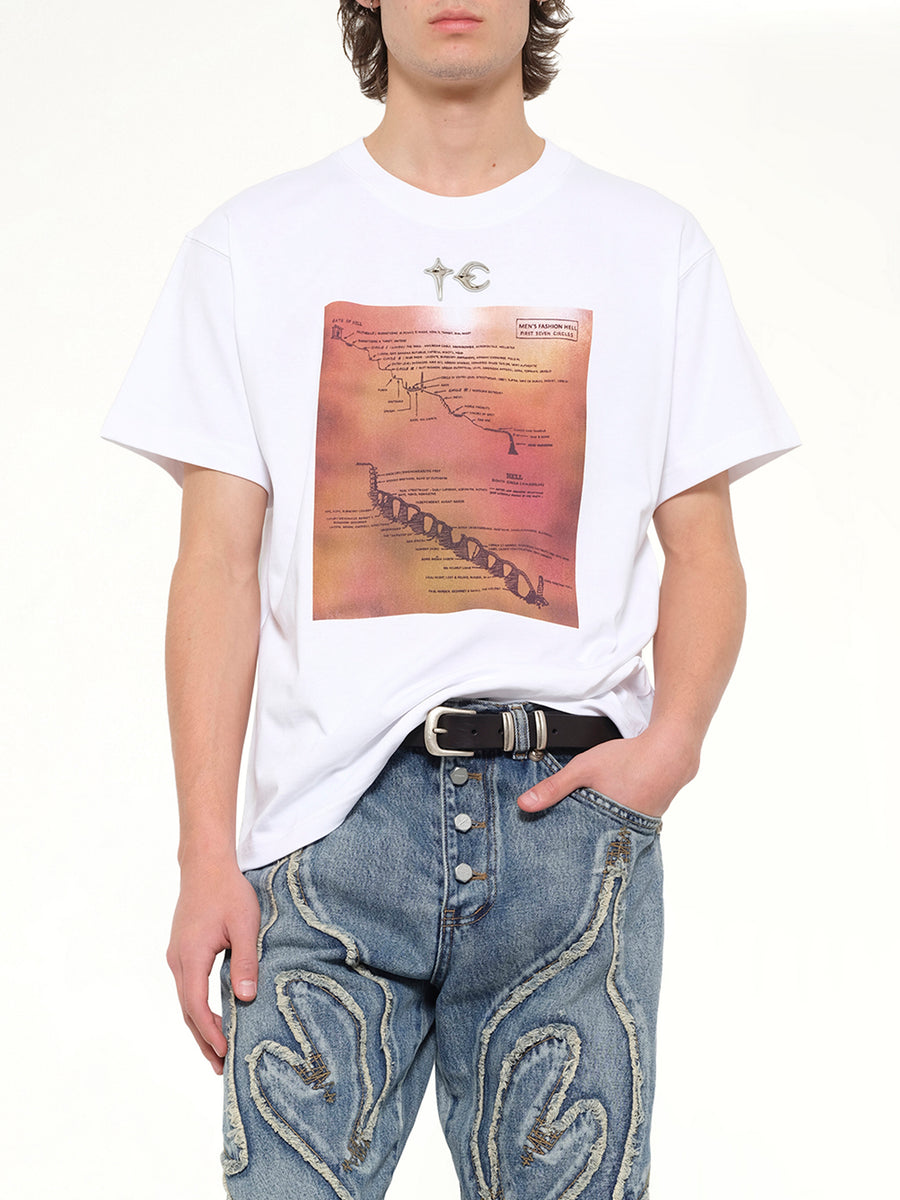 Men's Fashion Hell T-Shirt in White