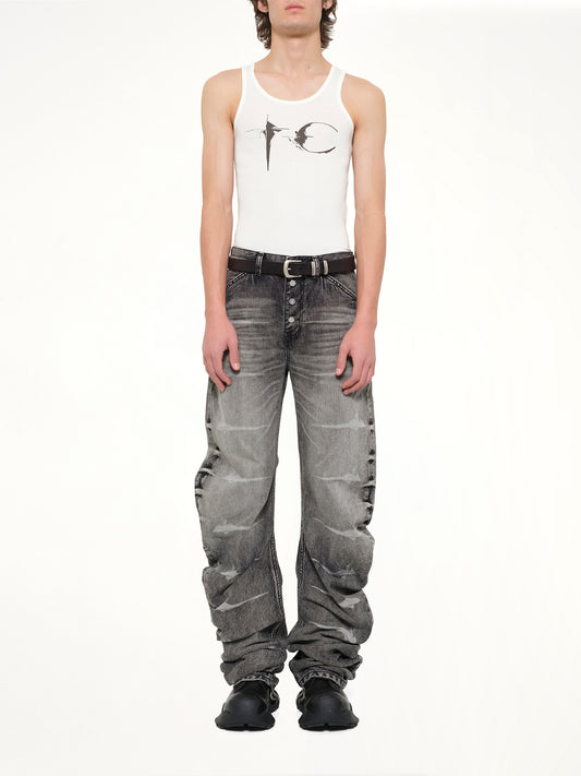 TC Not Easy Tank Top in White
