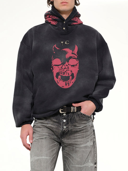 TC Riding Skull Hoodie in Black