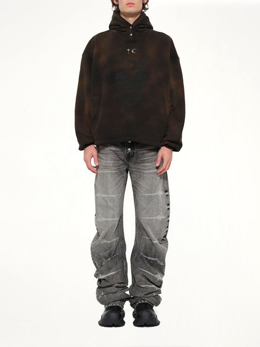 TC Riding Skull Hoodie in Brown