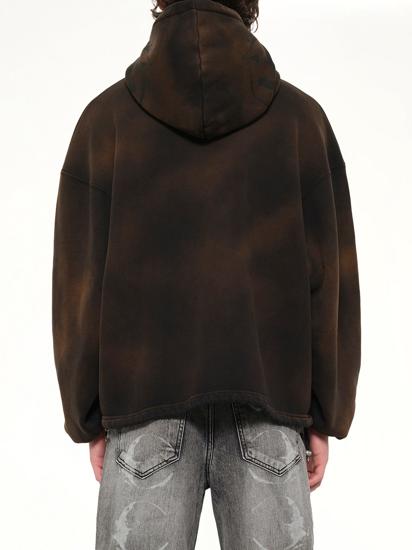 TC Riding Skull Hoodie in Brown