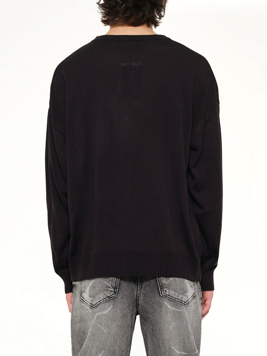 TC Riding Skull Knit Sweater in Black