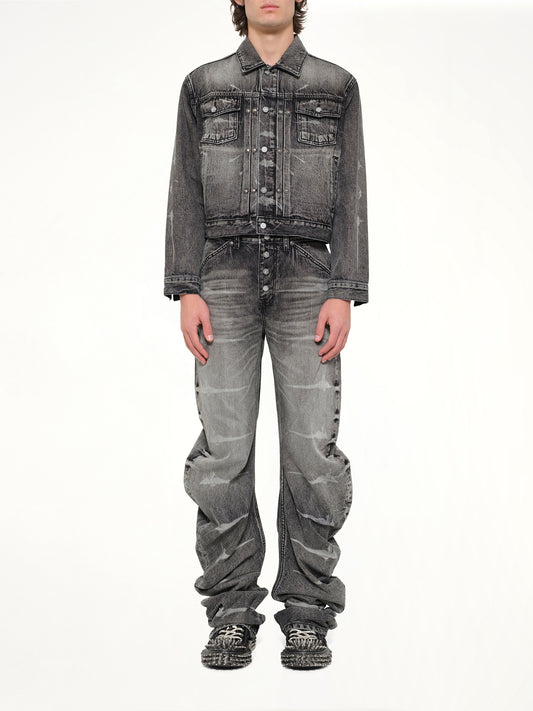 TC Spine Laser Denim Jacket in Black