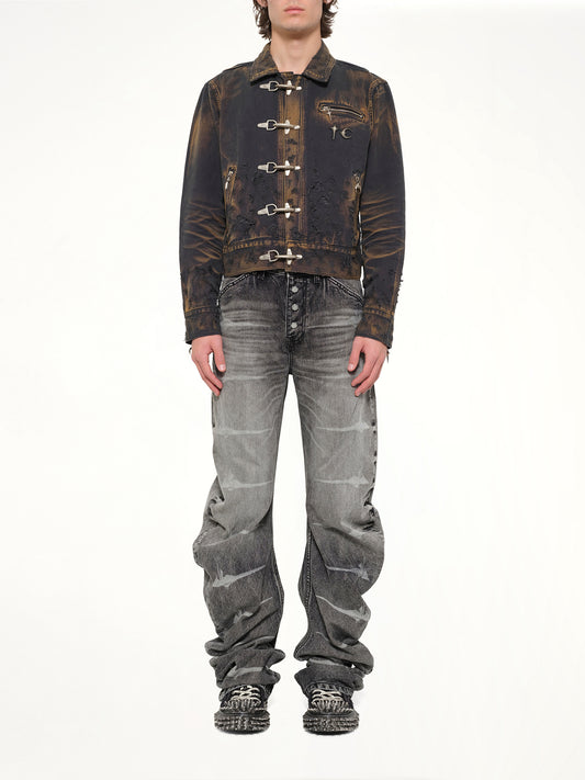 TC Two Tone Washed Jacket in Rust Black