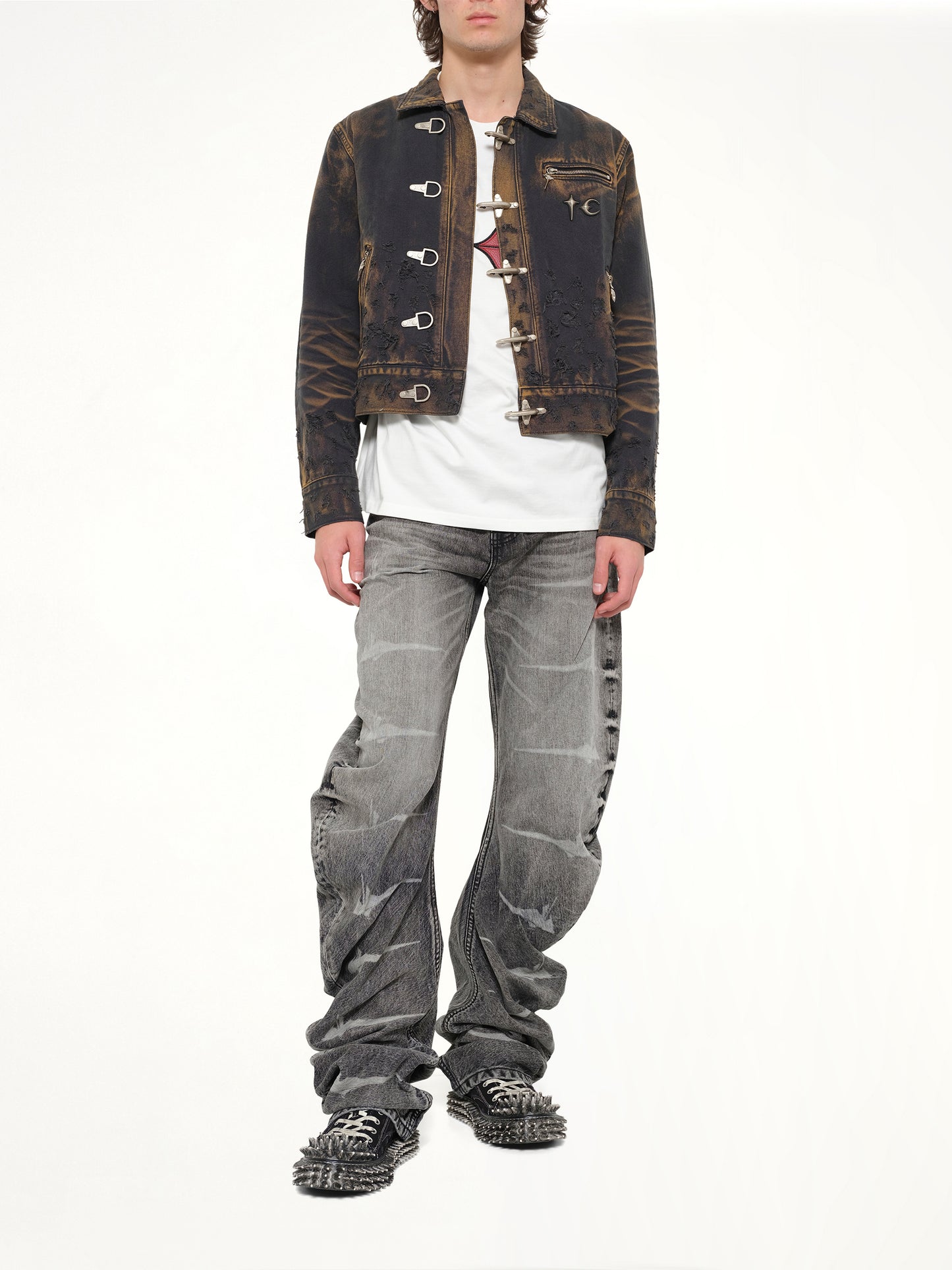 TC Two Tone Washed Jacket in Rust Black