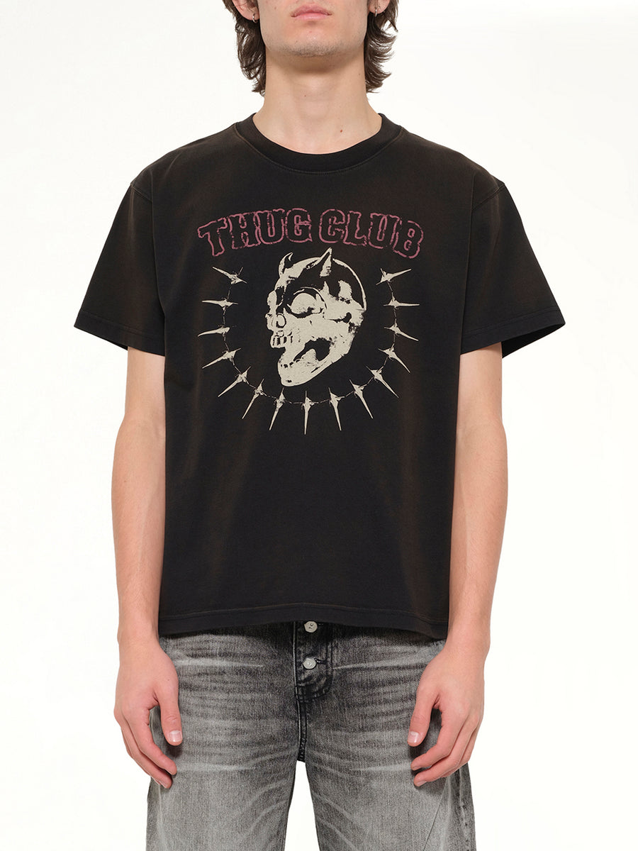 Vintage Riding Skull T-Shirt in Black