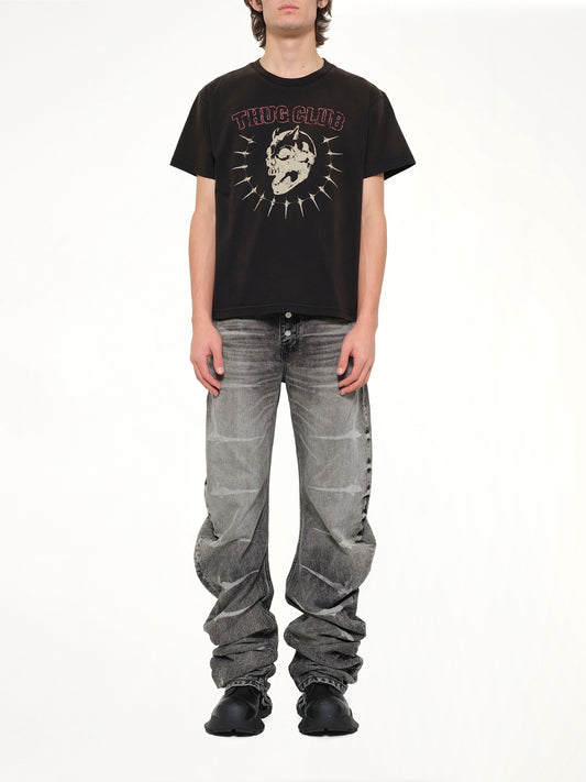 Vintage Riding Skull T-Shirt in Black