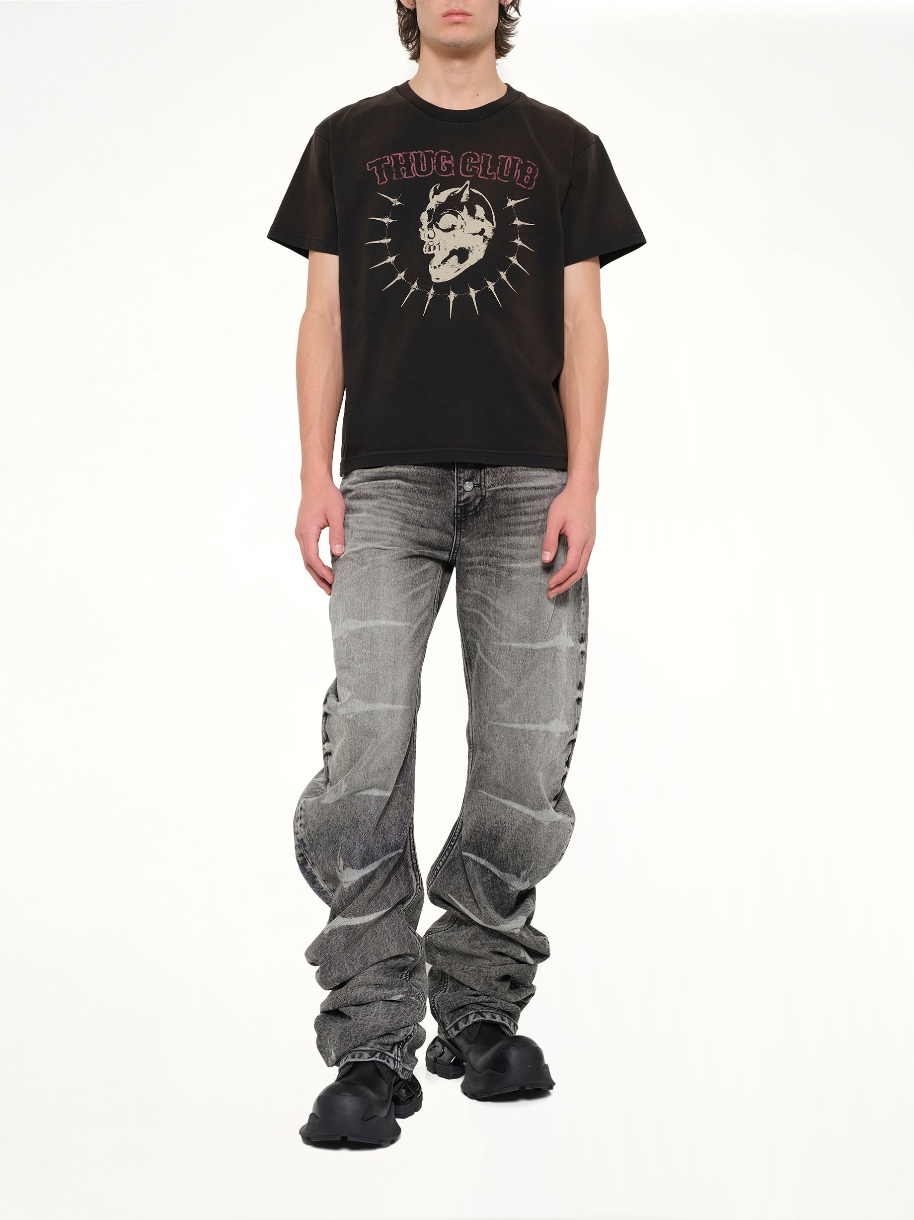 ヴィンテージ ライディング スカル Tシャツ ブラック