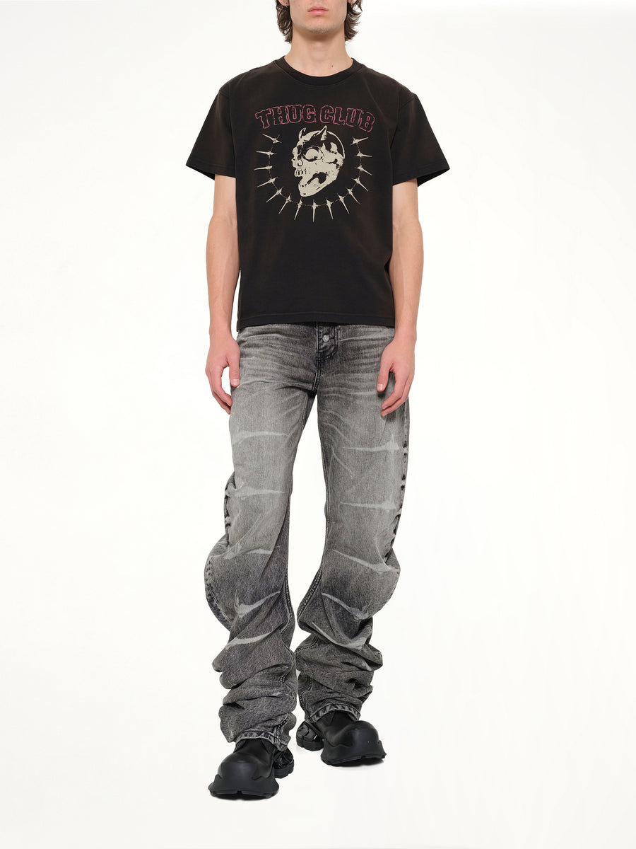 Vintage Riding Skull T-Shirt in Black