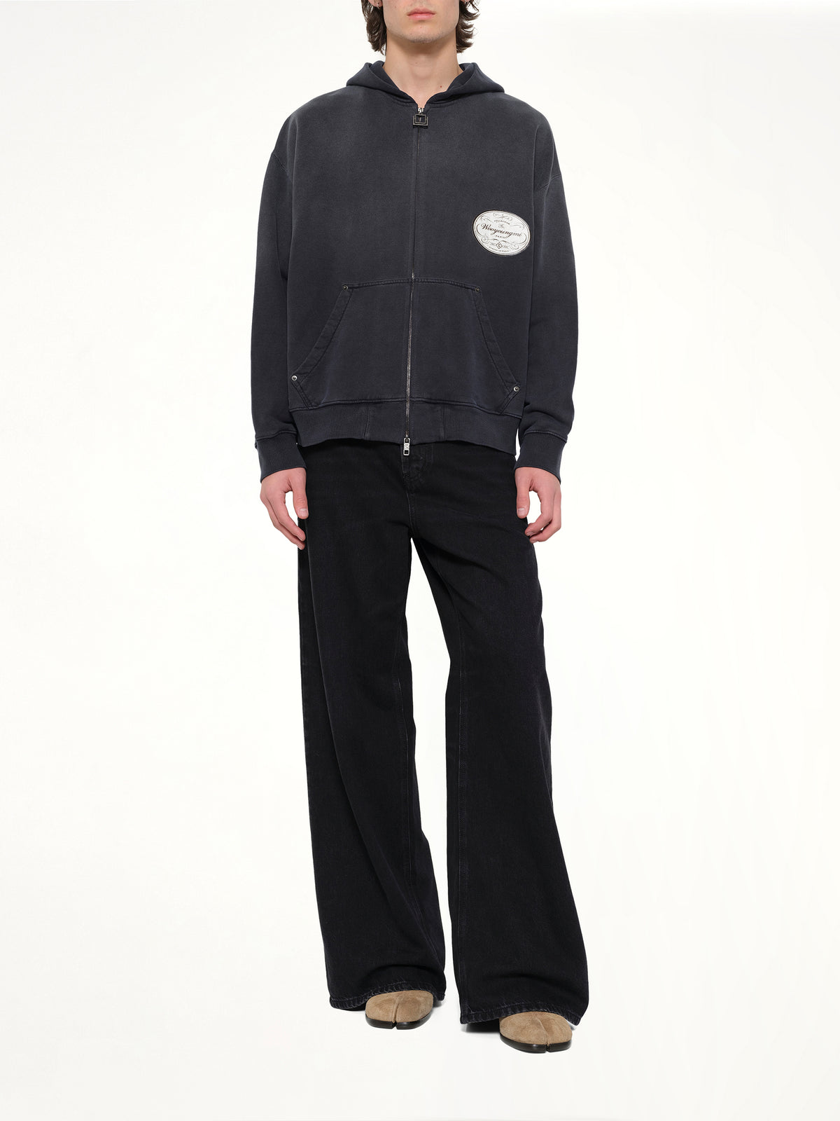 Wooyoungmi Paris Zip Hoodie in Navy