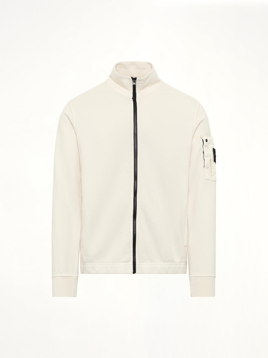 6100018 Zip Up Cardigan in Ivory