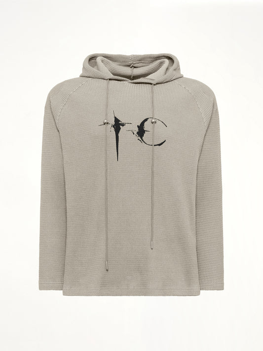 Bulk Shoulder Waffle Hoodie in Khaki