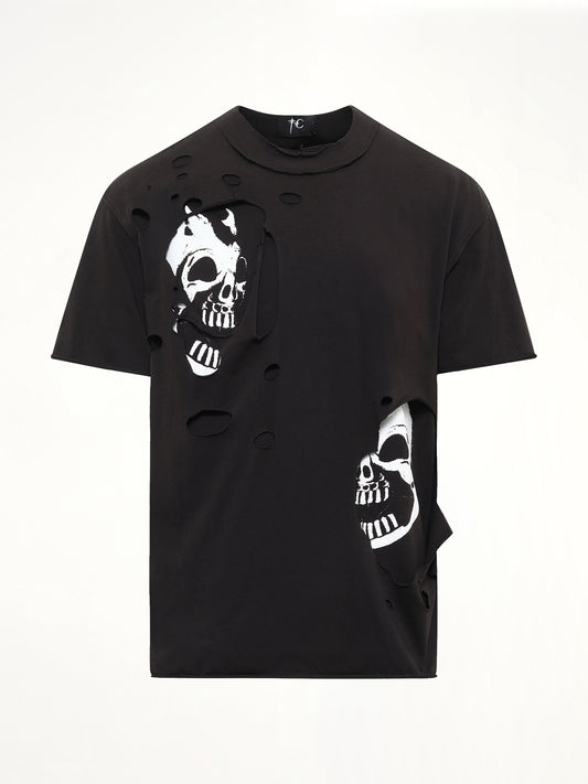 Dead Inside Double Layer T-Shirt in Black